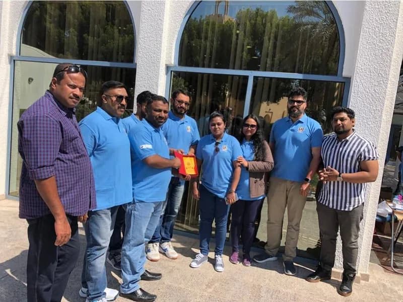 Arbrit Safety team volunteers at the blood donation camp