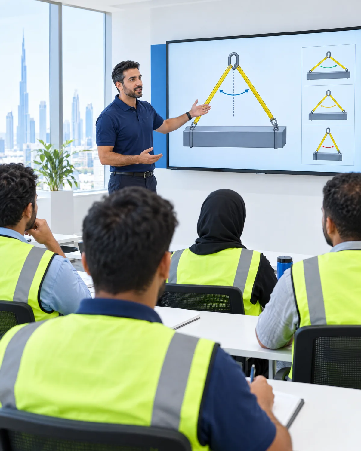 Modern Classrooms — LEEA lifting equipment training in progress at the Arbrit Safety centre in Dubai, UAE